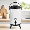 SOGA 4X 8L Stainless Steel Insulated Milk Tea Barrel Hot and Cold Beverage Dispenser