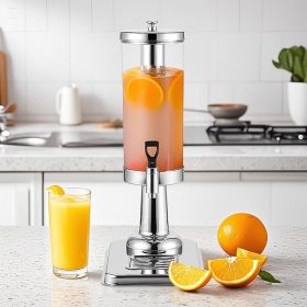 SOGA 2X Single 3L Silver Stainless Steel  Ice Cylinder Clear Juicer Hot Cold
