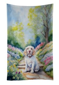 Clumber Spaniel Spring Path Kitchen Towel Dish Cloths Guest Hand Towel Decorative Bathroom Towel for Face,Tea, Dishcloth, Kitchen and Bath