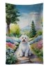 Coton de Tulear Spring Path Kitchen Towel Dish Cloths Guest Hand Towel Decorative Bathroom Towel for Face,Tea, Dishcloth, Kitchen and Bath