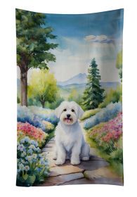 Coton de Tulear Spring Path Kitchen Towel Dish Cloths Guest Hand Towel Decorative Bathroom Towel for Face,Tea, Dishcloth, Kitchen and Bath
