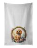 Poodle and Flowers Kitchen Towel Set of 2 White Dish Towels Decorative Bathroom Hand towel for Hand, Face, Hair, Yoga, Tea, Dishcloth, 19 X 28", White
