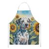 Dalmatian in Sunflowers Apron Cooking Kitchen Server Baking Crafts Gardening for Adult Women Men, Unisex, Large, Multicolor