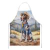 German Shorthaired Pointer Cowboy Welcome Apron Cooking Kitchen Server Baking Crafts Gardening for Adult Women Men, Unisex, Large, Multicolor