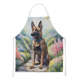 Belgian Malinois Spring Garden Apron Cooking Kitchen Server Baking Crafts Gardening for Adult Women Men, Unisex, Large, Multicolor