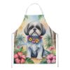 Shih Tzu Luau Apron Cooking Kitchen Server Baking Crafts Gardening for Adult Women Men, Unisex, Large, Multicolor