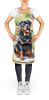 Rottweiler Spring Path Apron Cooking Kitchen Server Baking Crafts Gardening for Adult Women Men, Unisex, Large, Multicolor