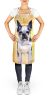 Boston Terrier Walker Two Apron Cooking Kitchen Server Baking Crafts Gardening for Adult Women Men, Unisex, Large, Multicolor