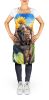 Boykin Spaniel in Sunflowers Apron Cooking Kitchen Server Baking Crafts Gardening for Adult Women Men, Unisex, Large, Multicolor