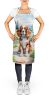 Cavalier Spaniel Spring Path Apron Cooking Kitchen Server Baking Crafts Gardening for Adult Women Men, Unisex, Large, Multicolor