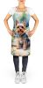 Yorkshire Terrier Spring Path Apron Cooking Kitchen Server Baking Crafts Gardening for Adult Women Men, Unisex, Large, Multicolor