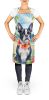 Boston Terrier Luau Apron Cooking Kitchen Server Baking Crafts Gardening for Adult Women Men, Unisex, Large, Multicolor