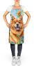 Finnish Spitz in Sunflowers Apron Cooking Kitchen Server Baking Crafts Gardening for Adult Women Men, Unisex, Large, Multicolor