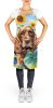 English Cocker Spaniel in Sunflowers Apron Cooking Kitchen Server Baking Crafts Gardening for Adult Women Men, Unisex, Large, Multicolor