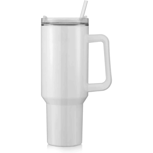40 OZ Sublimation Blanks Tumblers With Handle Straw And Lid - Perfect For Custom Designs And Personalized Gifts, Suitable For Tumbler Heat Press