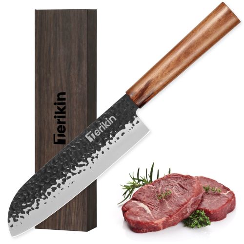 Professional Kiritsuke Santoku Chef Knife, 9 Inch Japanese Chef Knife, German High Carbon Stainless Steel EN1.4116 Chef Knife Meat & Sushi Knife