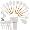 35Pcs Kitchen Cooking Utensils Set Spatula Set Baking Utensil Set Kitchen Accessories Necessities with Holder Egg Whisk Separator Tong Turner Spo