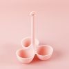 1pc; Egg Poacher; Silicone Egg Steamer Food Grade High Temperature Resistant Children's Food Supplement 3 Holes Steamed Egg Tray Convenient Boile