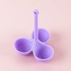 1pc; Egg Poacher; Silicone Egg Steamer Food Grade High Temperature Resistant Children's Food Supplement 3 Holes Steamed Egg Tray Convenient Boile