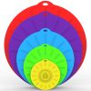 5pcs Silicone Fresh-keeping Cover; Microwave Oven Heating Cover; Food Dust-proof Splash-proof Bowl Cover Set; Kitchen Supplies