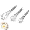 1pc Stainless Steel Whisk; Cooking Mixer; Whisk For Blending; Beating And Stirring; Enhanced Version Balloon Wire Whisk; Kitchen Gadget; 8in/10in