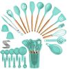 35Pcs Kitchen Cooking Utensils Set Spatula Set Baking Utensil Set Kitchen Accessories Necessities with Holder Egg Whisk Separator Tong Turner Spo