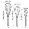 1pc Stainless Steel Whisk; Cooking Mixer; Whisk For Blending; Beating And Stirring; Enhanced Version Balloon Wire Whisk; Kitchen Gadget; 8in/10in