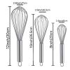 1pc Stainless Steel Whisk; Cooking Mixer; Whisk For Blending; Beating And Stirring; Enhanced Version Balloon Wire Whisk; Kitchen Gadget; 8in/10in