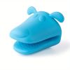2pcs Oven Mitts, Food Grade High Temperature Resistant Silicone Hand Clip, Baking Gloves, Oven Gloves, Silicone Hippopotamus Heat Insulated Hand
